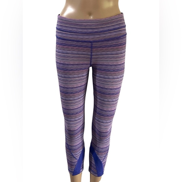 Lululemon Athletica Purple and Blue Leggings with Wide Waistband - Picture 1 of 9